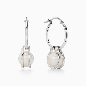 Tiffany Hardwearpearl Hoop Earrings In Sterling Silver 64048732 1028115 Ed